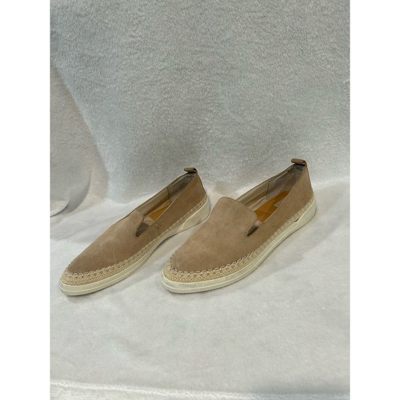 Dolce Vita Size 8 Slip On Leather Flats Neutral - Picture 1 of 10